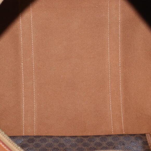 CELINE Macadam Canvas Boston Bag PVC Brown Gold Auth 152577 - Picture 11 of 16